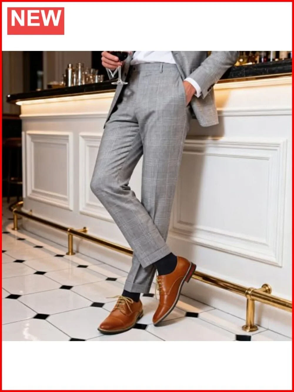 Men's Classic Modern Oxford Lace Dress Shoes Cap Toe PU Upper